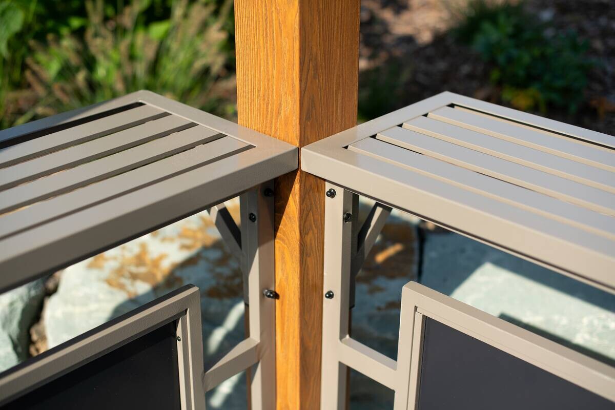 Sojag Pavillon Maui braun Aluminium B/H/L: ca. 178x278x243 cm