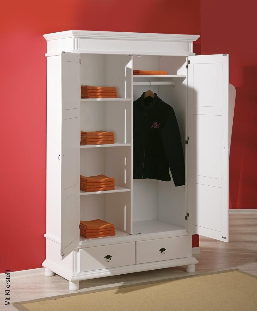 Kleiderschrank Danz weiß B/H/T: ca. 116x199x57 cm
