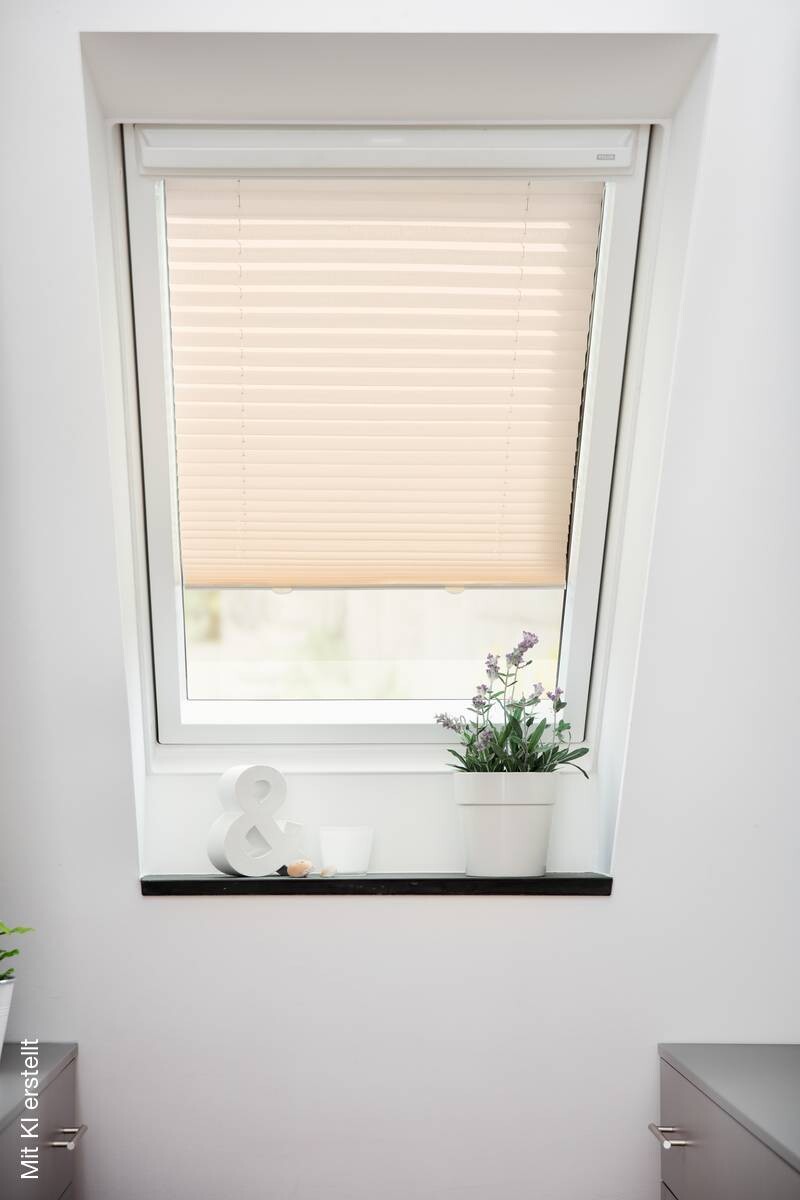LICHTBLICK Dachfensterplissee creme B/L: ca. 36,3x80 cm