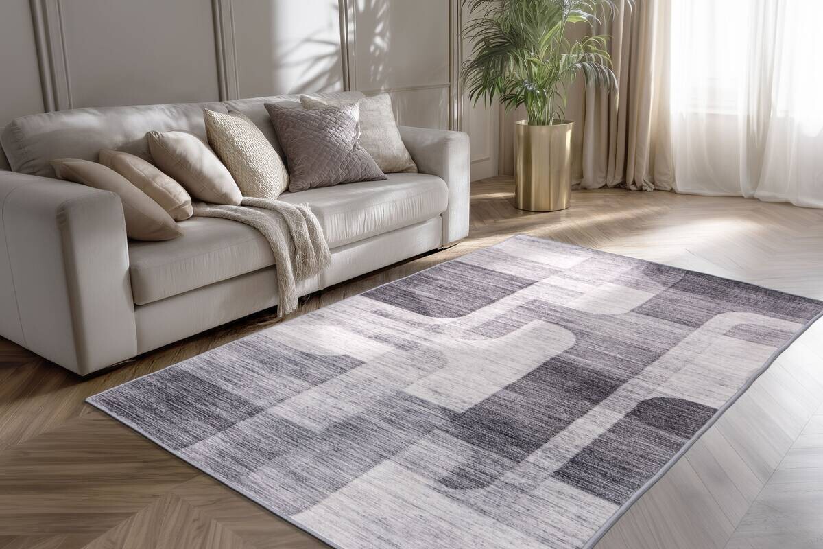 Kayoom Teppich Bluster 225 silber B/L: ca. 160x230 cm