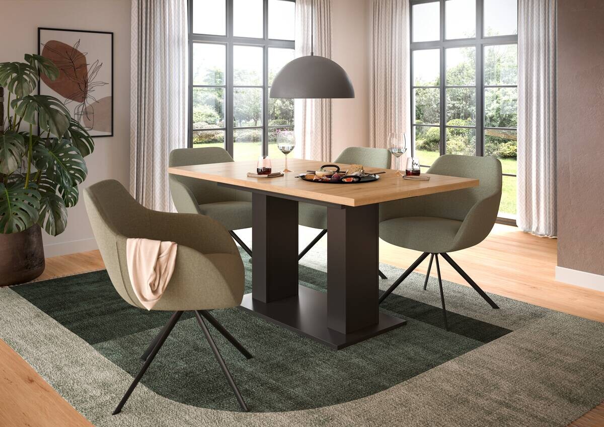 Esstisch MOTION grau Artisan Nachbildung B/H/T: ca. 150x76x90 cm