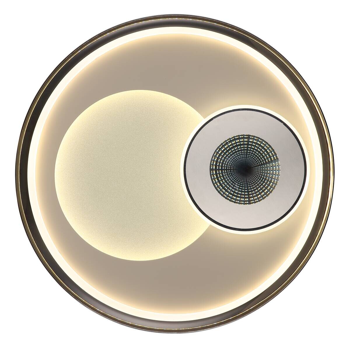 GLOBO LED-Deckenleuchte champagner sand Metall Acryl H/D: ca. 5,5x50 cm 1 Brennstellen