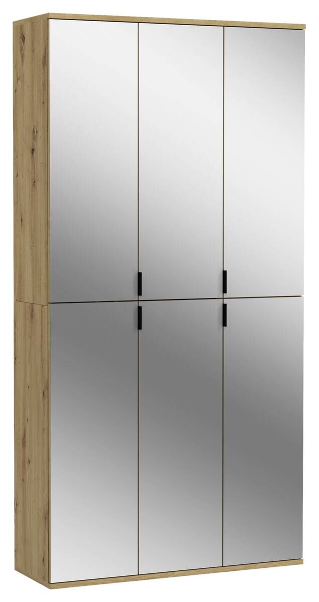 Garderobe PROJEKT Eiche Artisan Nachbildung Spiegel B/H/T: ca. 91x193x34 cm