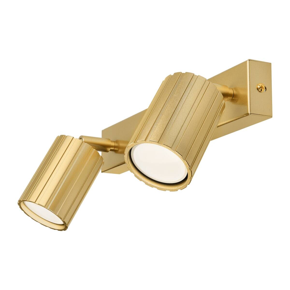 Lamkur Strahler Prisma gold Stahl B/H/L: ca. 6,5x16,5x30 cm 2 Brennstellen