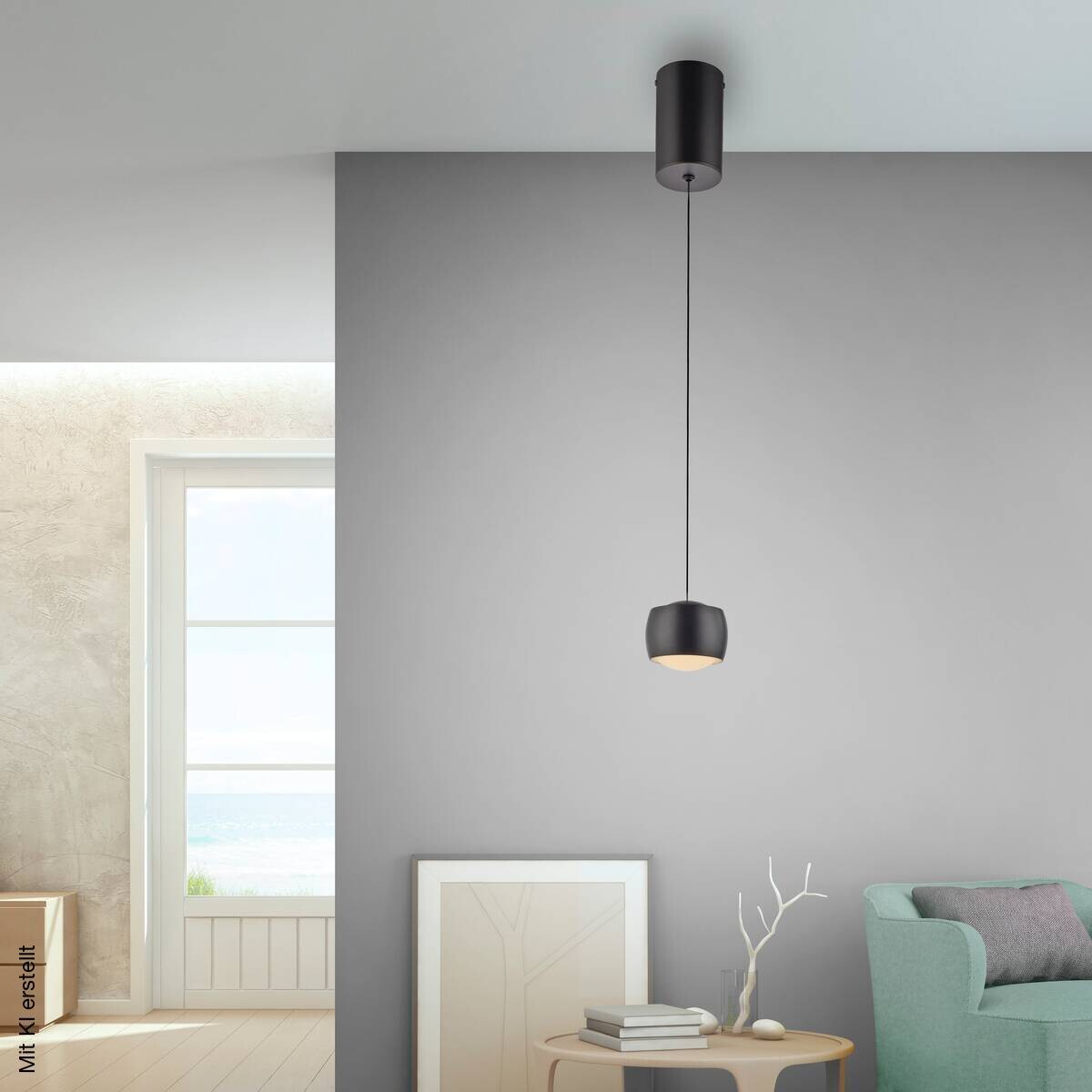 Just Light Pendelleuchte Ballini schwarz