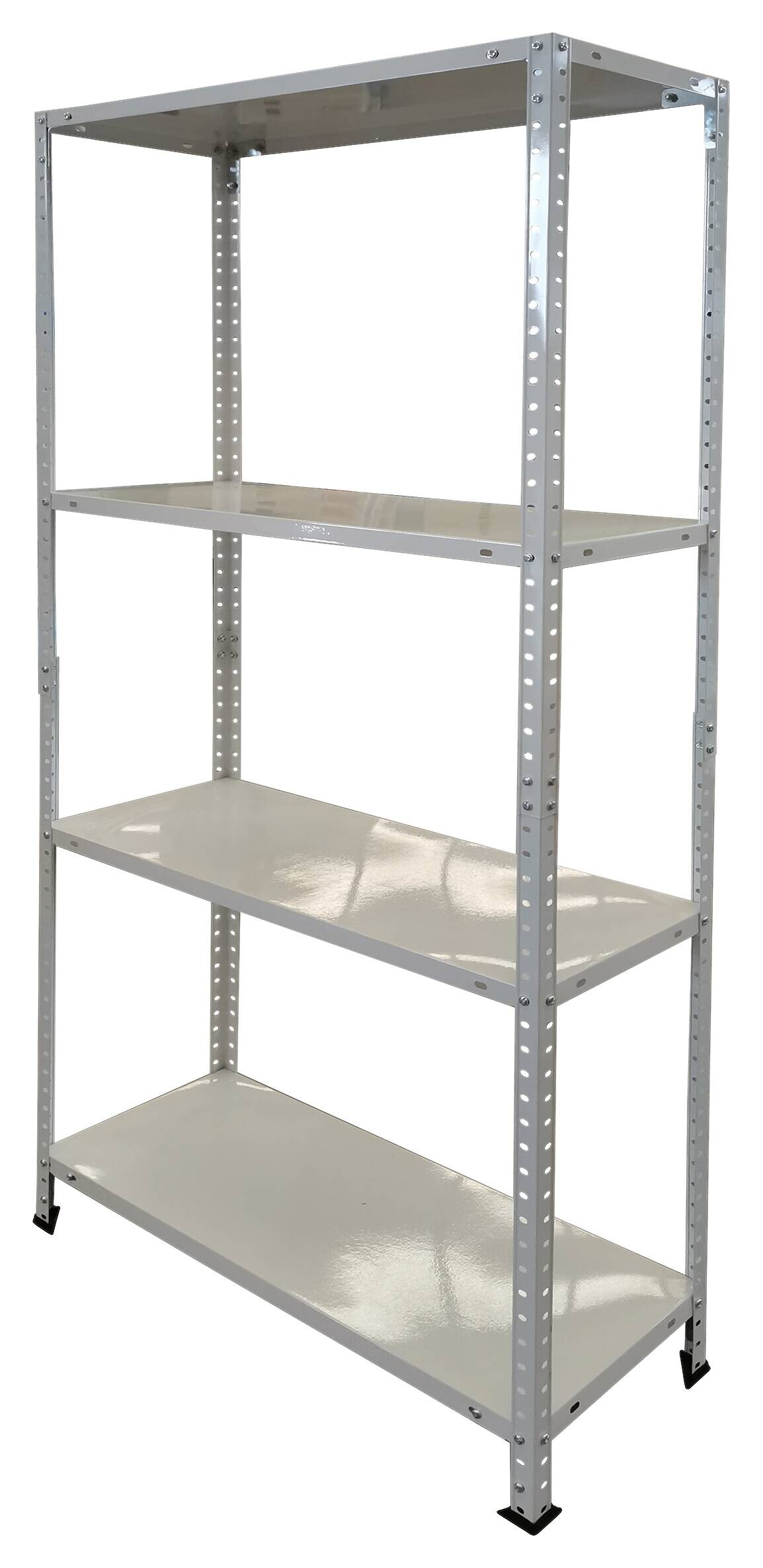 Schwerlaststeckregal weiß B/H/T: ca. 75x150x40 cm