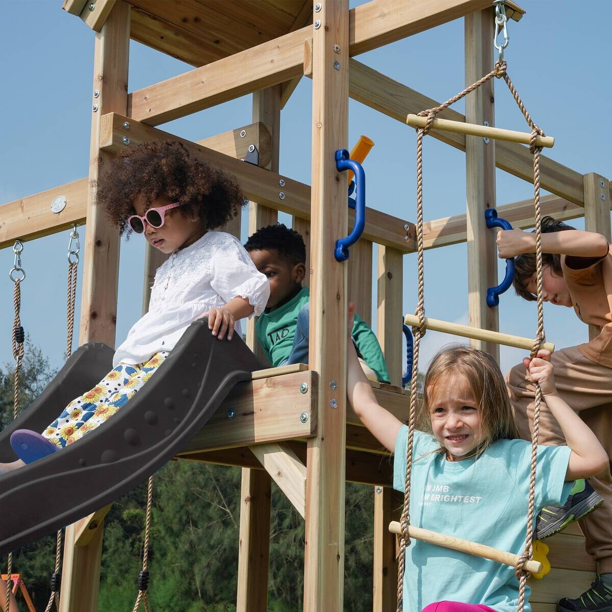 AXI Spielturm Moos braun B/H/L: ca. 342x267x375 cm