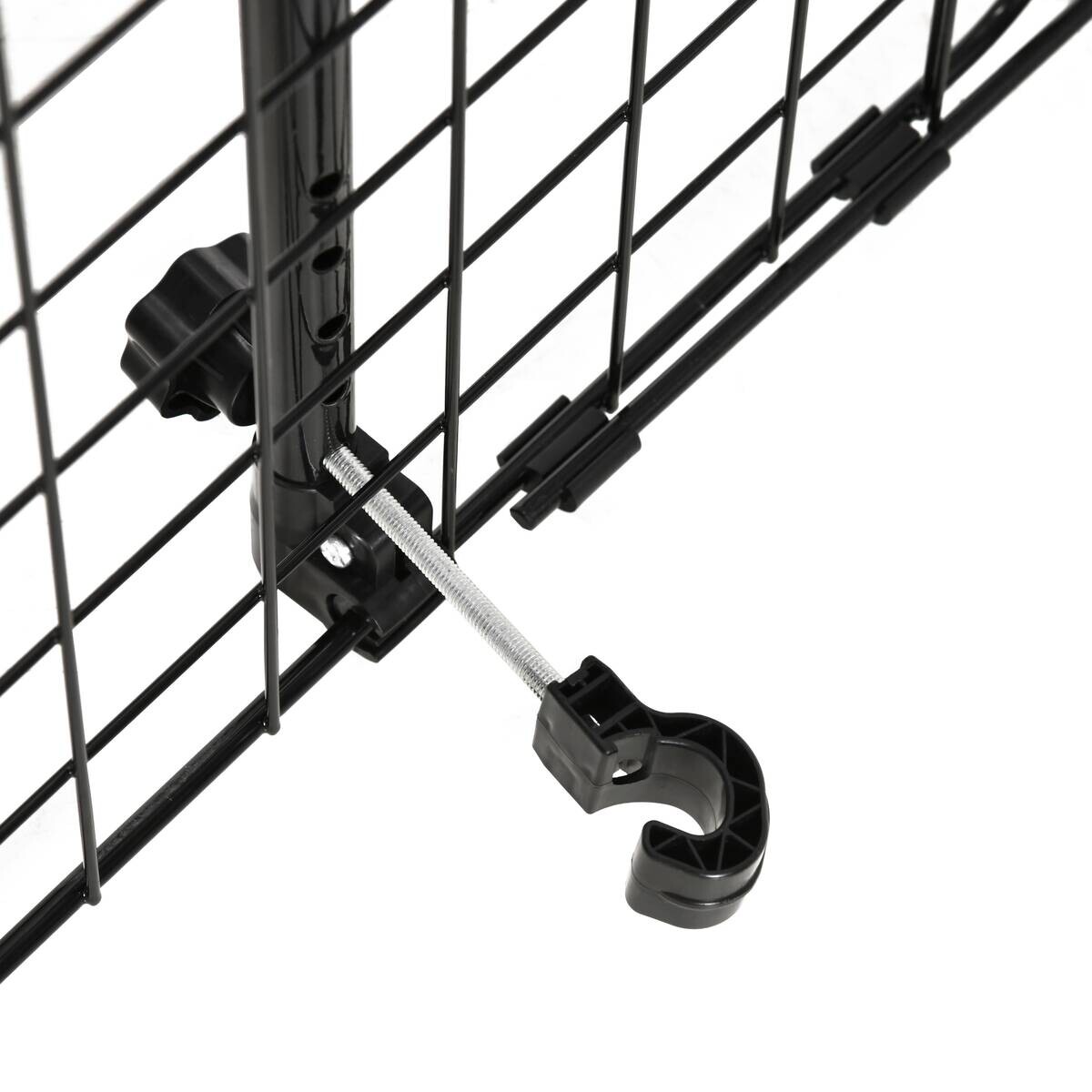 PawHut Hunde-Schutzgitter schwarz Kunststoff B/H/L: ca. 0,6x152x30 cm