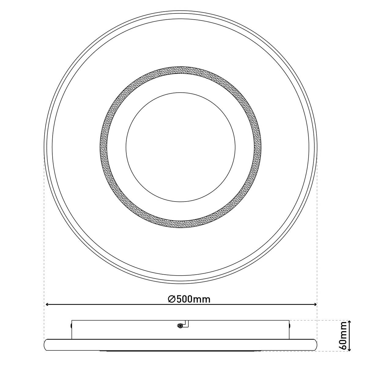 Näve Leuchten Deckenleuchte 1408277 Redona weiß Kunststoff Metall H/D: ca. 6x50 cm null 3 Brennstellen