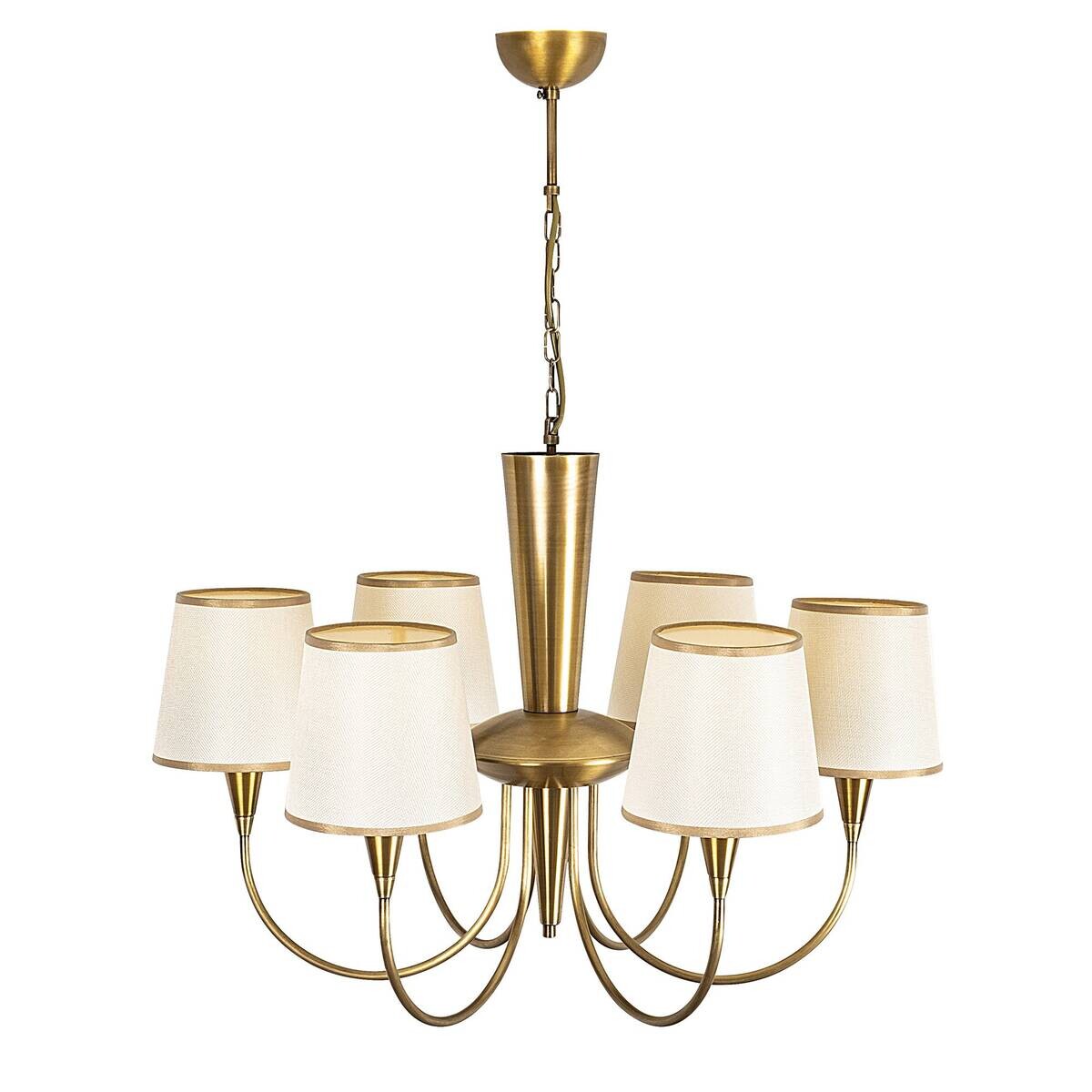 Opviq Pendelleuchte Pardo-3011 Stoff B/H/T/L/D: ca. 75x85x75x75x75 cm E27 6 Brennstellen