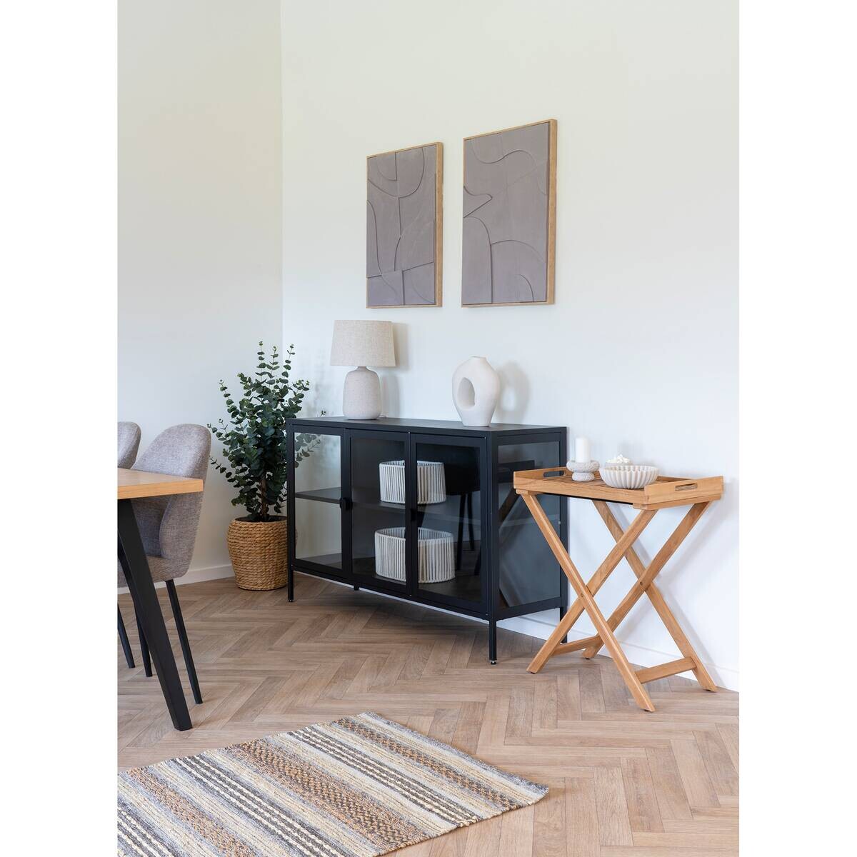 Housenordic Tischleuchte Croft stone Keramik B/H/L: ca. 30x46x30 cm E27 1 Brennstellen