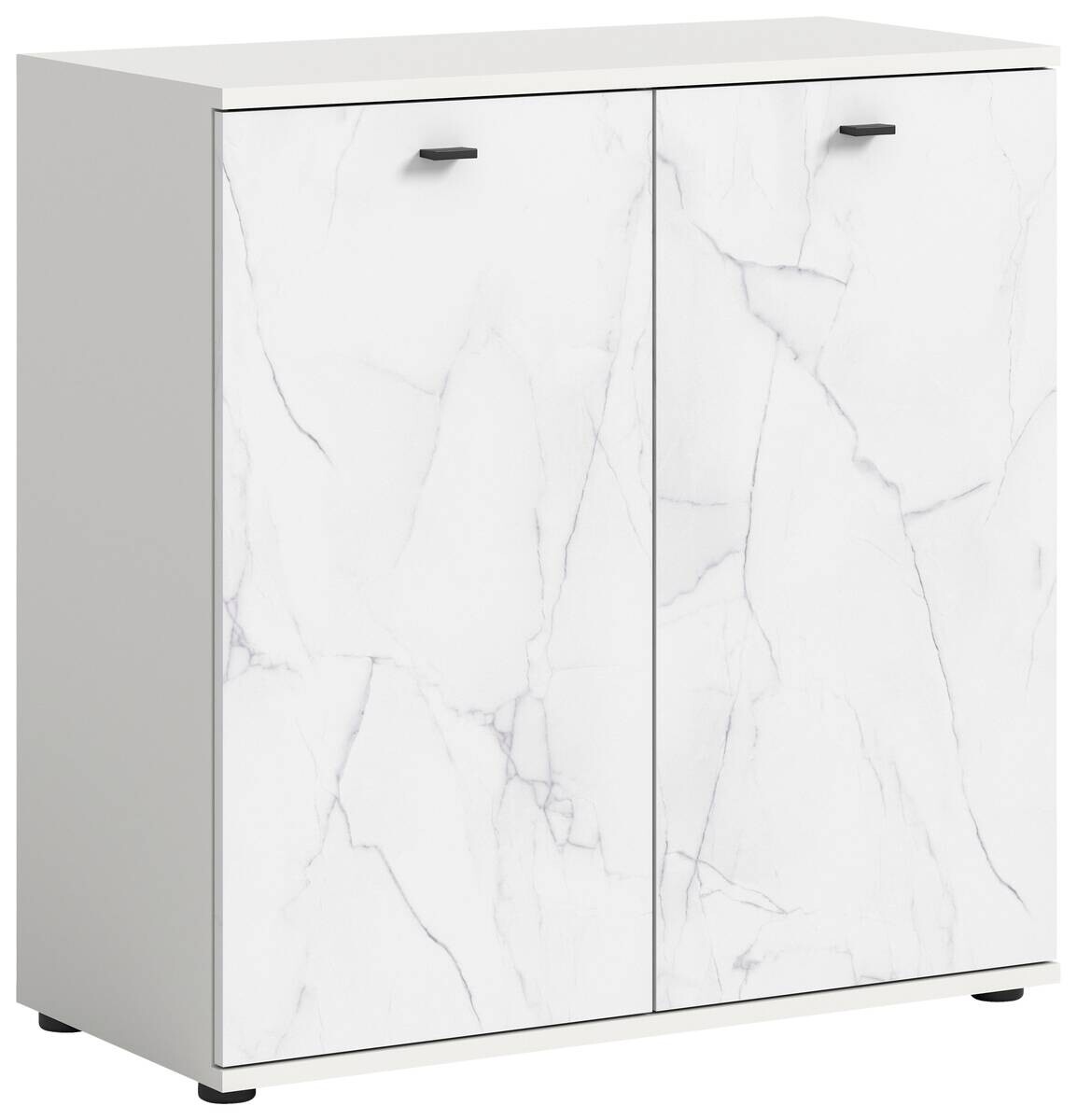 Kommode Stone weiß Marmoroptik B/H/T: ca. 86x88x41 cm