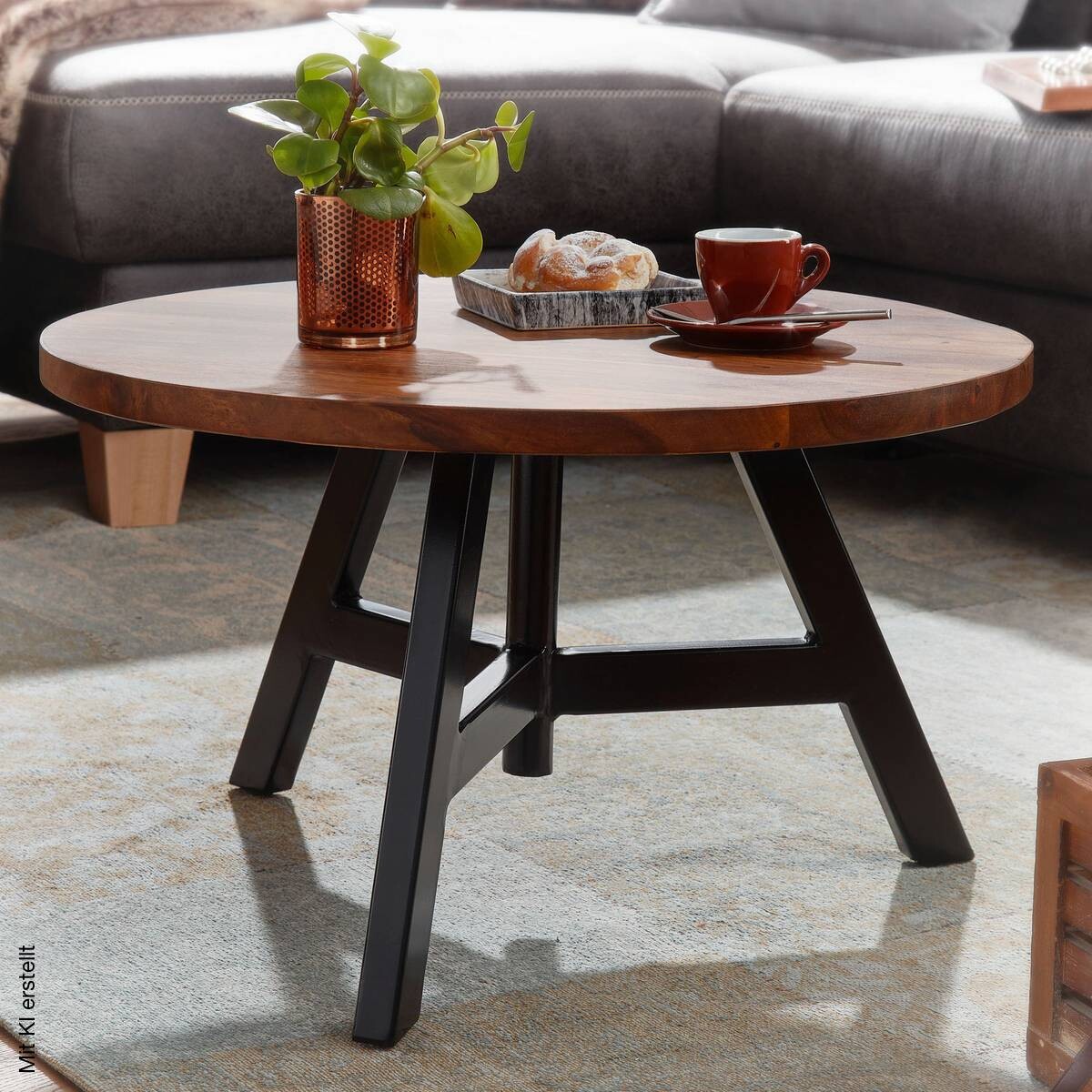 Couchtisch braun B/H/T: ca. 60x35x60 cm