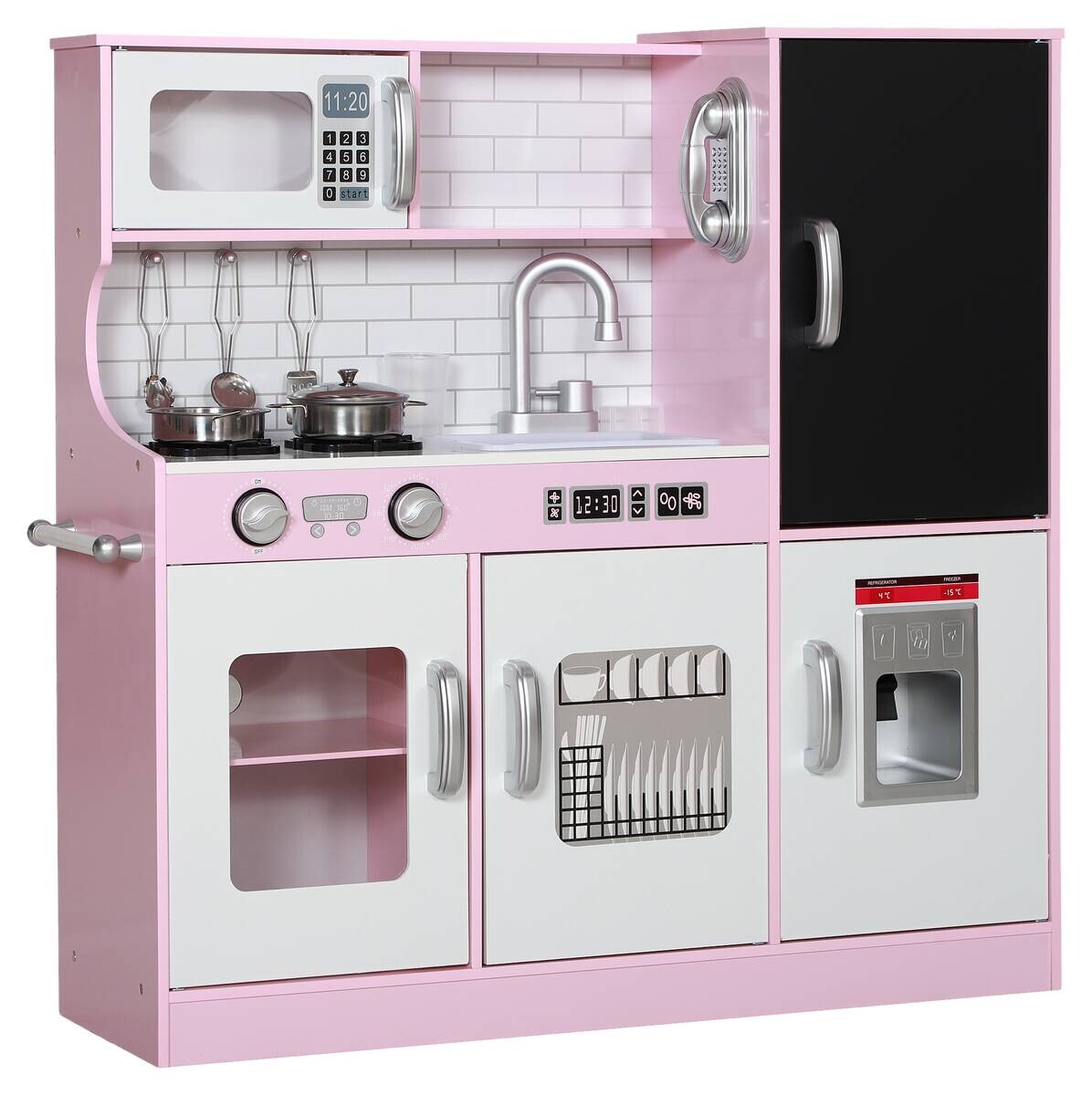 AIYAPLAY Kinderküche rosa B/H/L: ca. 26,8x81x83,8 cm