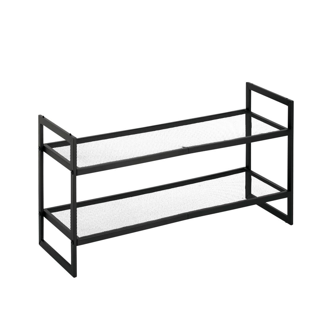 Zeller Schuhregal schwarz Metall B/H/L: ca. 24x36x70 cm