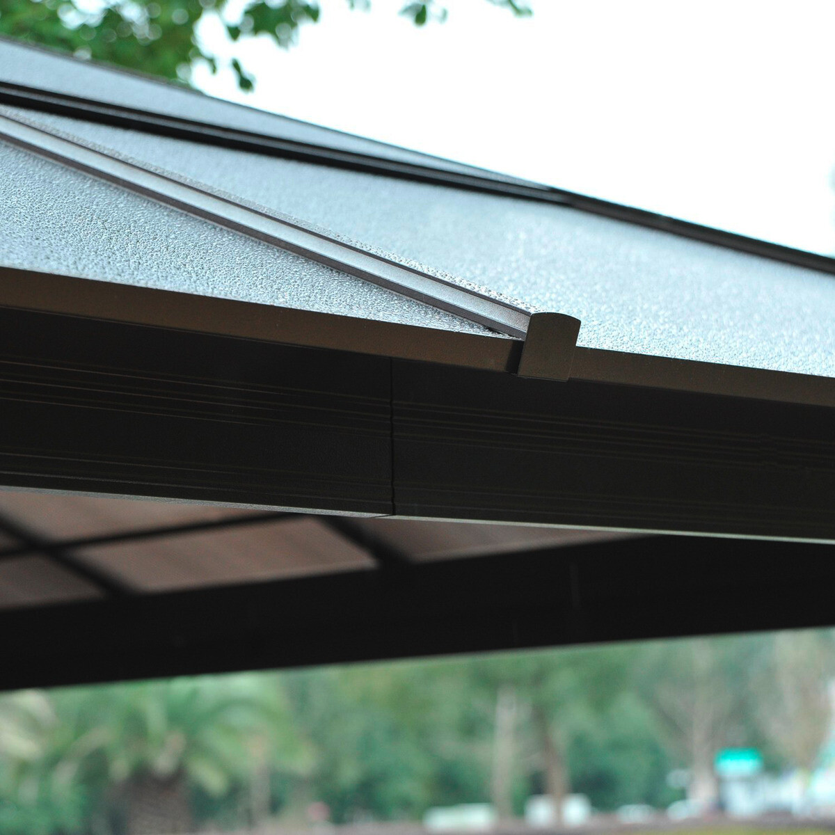 Outsunny Pavillon braun Aluminium B/H/L: ca. 360x265x420 cm