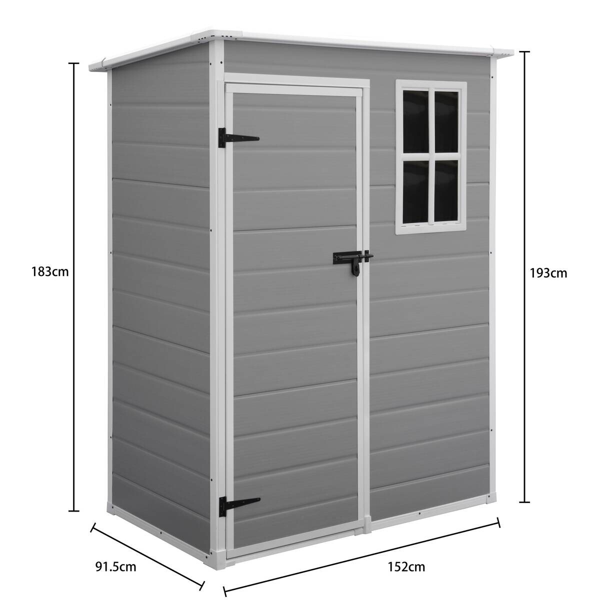 POCOline Gartenhaus Nizza grau B/H/T: ca. 152x193x92 cm