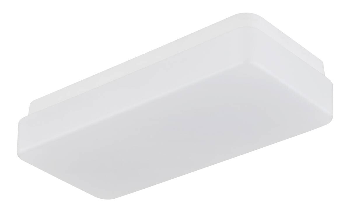 GLOBO LED-Deckenleuchte weiß Opal Metall Acryl B/H/L: ca. 13,5x6x28,5 cm 1 Brennstellen