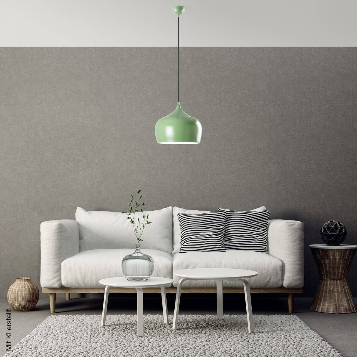 Opviq Pendelleuchte minze B/H/T: ca. 28x125x28 cm E27 1 Brennstellen