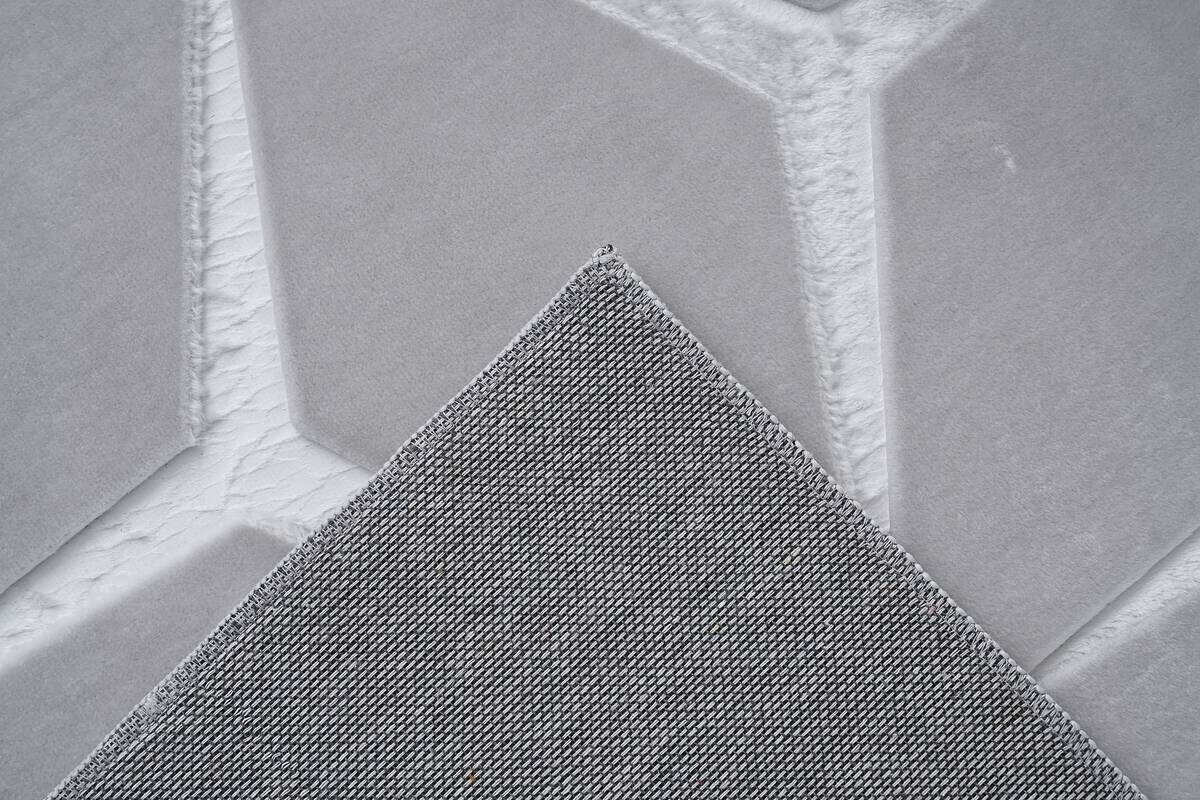 Kayoom Teppich Calma 225 silber B/L: ca. 120x160 cm