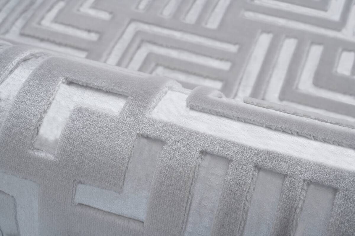 Kayoom Teppich Calma 325 silber B/L: ca. 160x220 cm