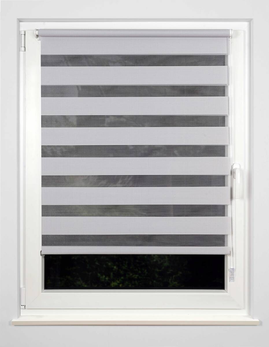 Doppelrollo Just grau B/L: ca. 70x210 cm