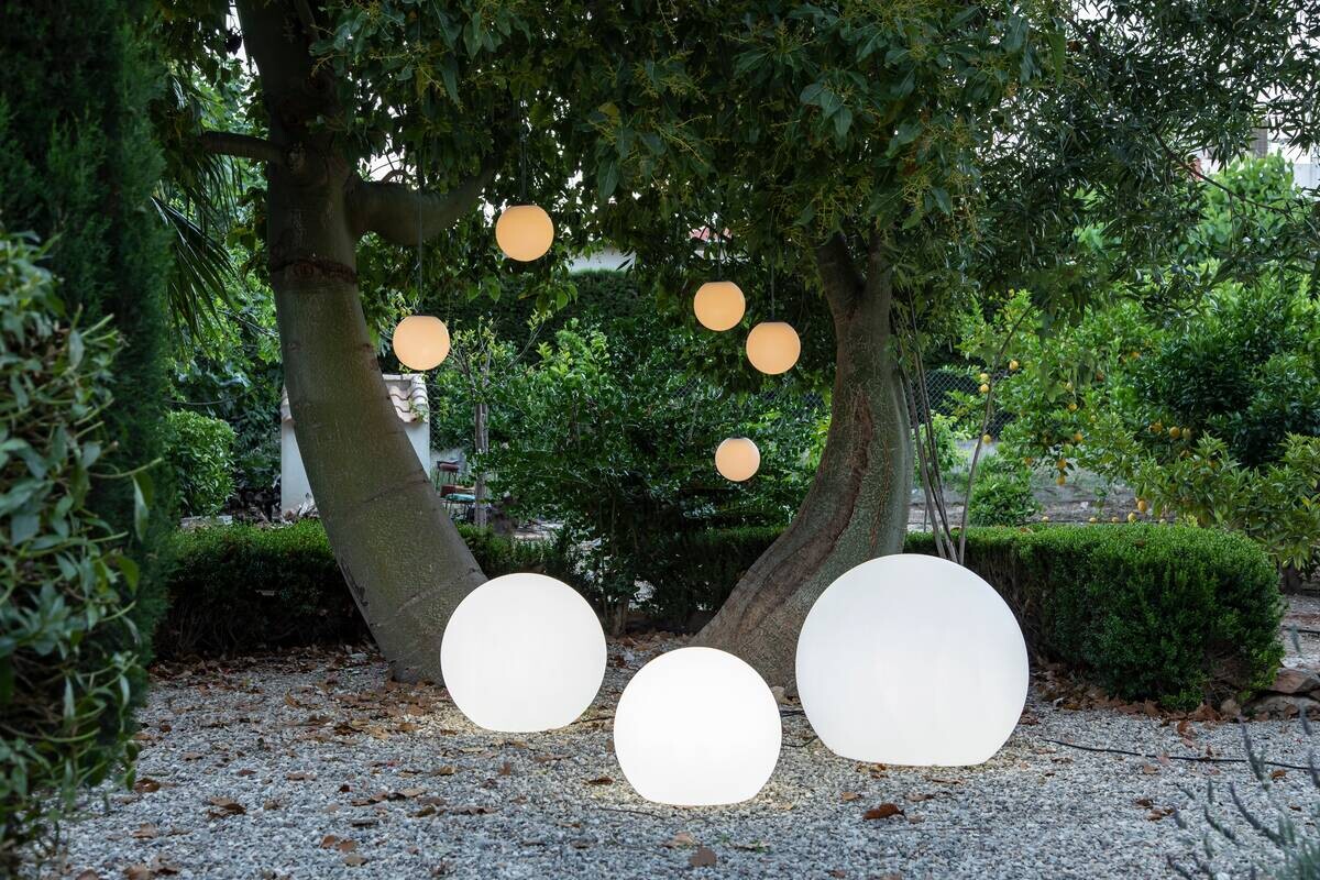 NewGarden LED-Leuchtkugel Buly-50 transparent Polyethylen B/H/L: ca. 50x44x50 cm