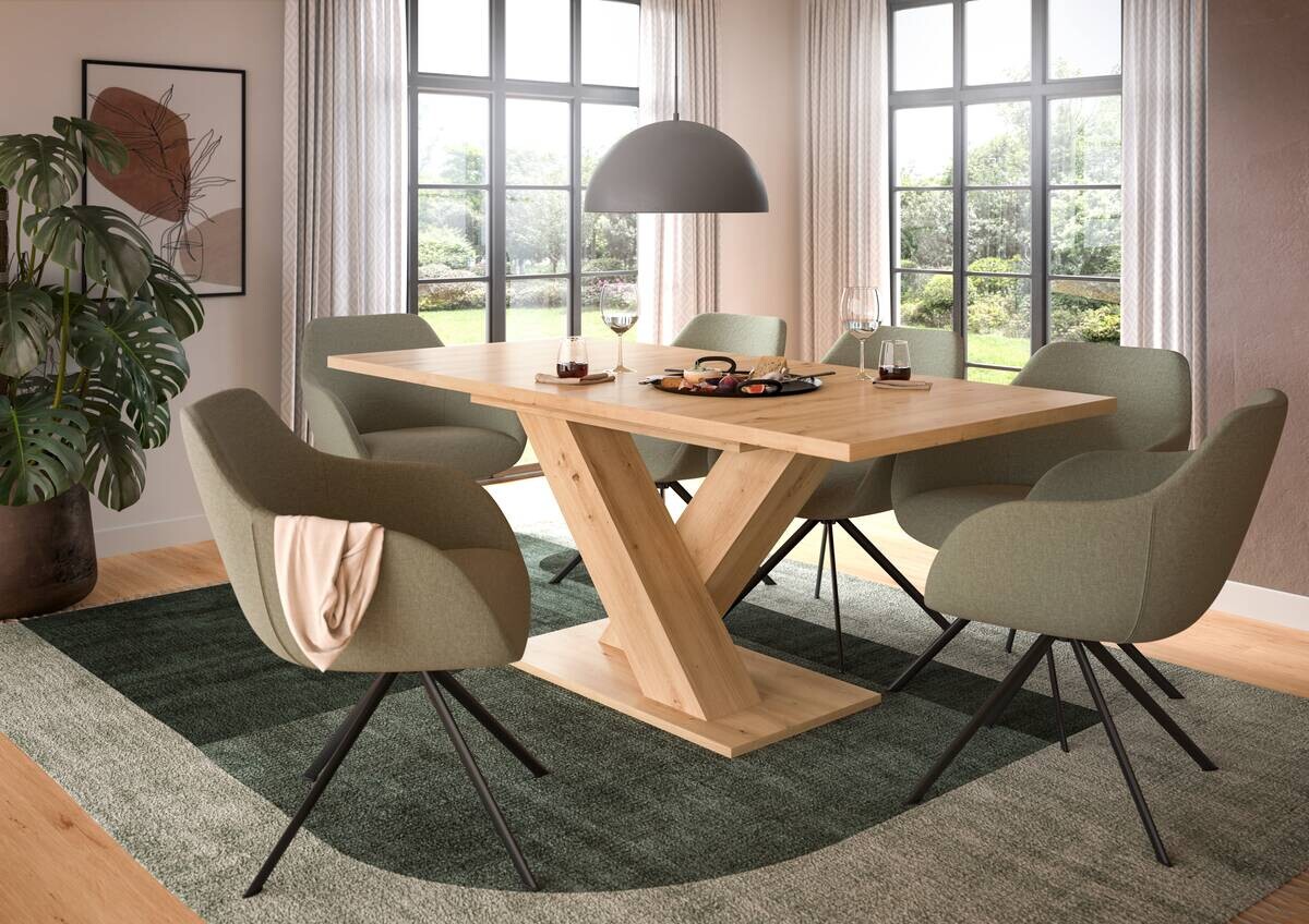 Esstisch MOTION Artisan Oak Nachbildung B/H/T: ca. 150x76x90 cm