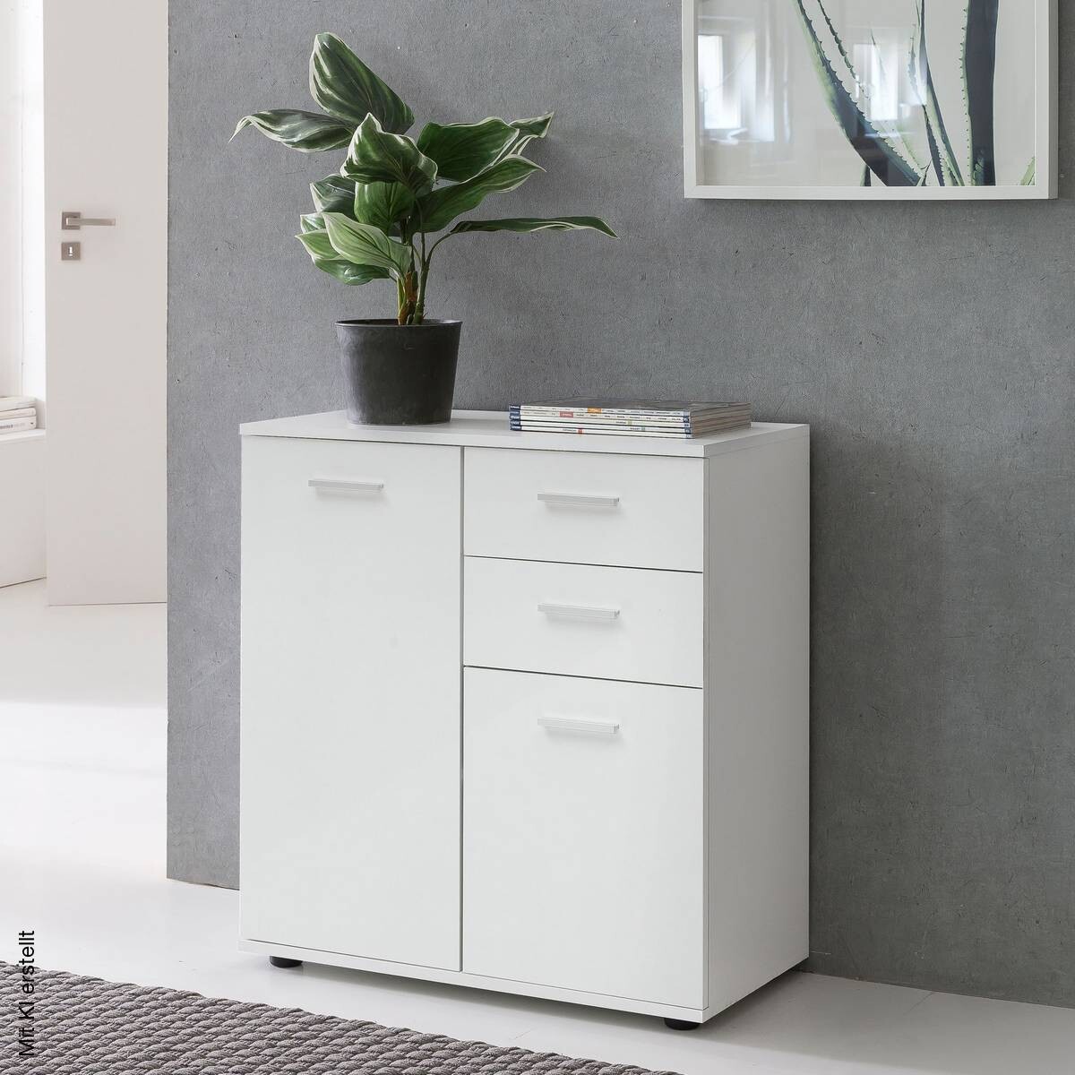 Sideboard weiß B/H/T: ca. 71x78x35,5 cm