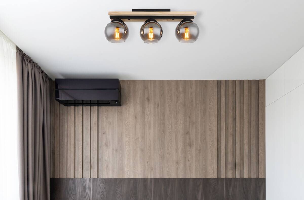 GLOBO Pendelleuchte Conni schwarz Rauch Metall Glas B/H/T: ca. 15x20,5x60 cm E27 3 Brennstellen