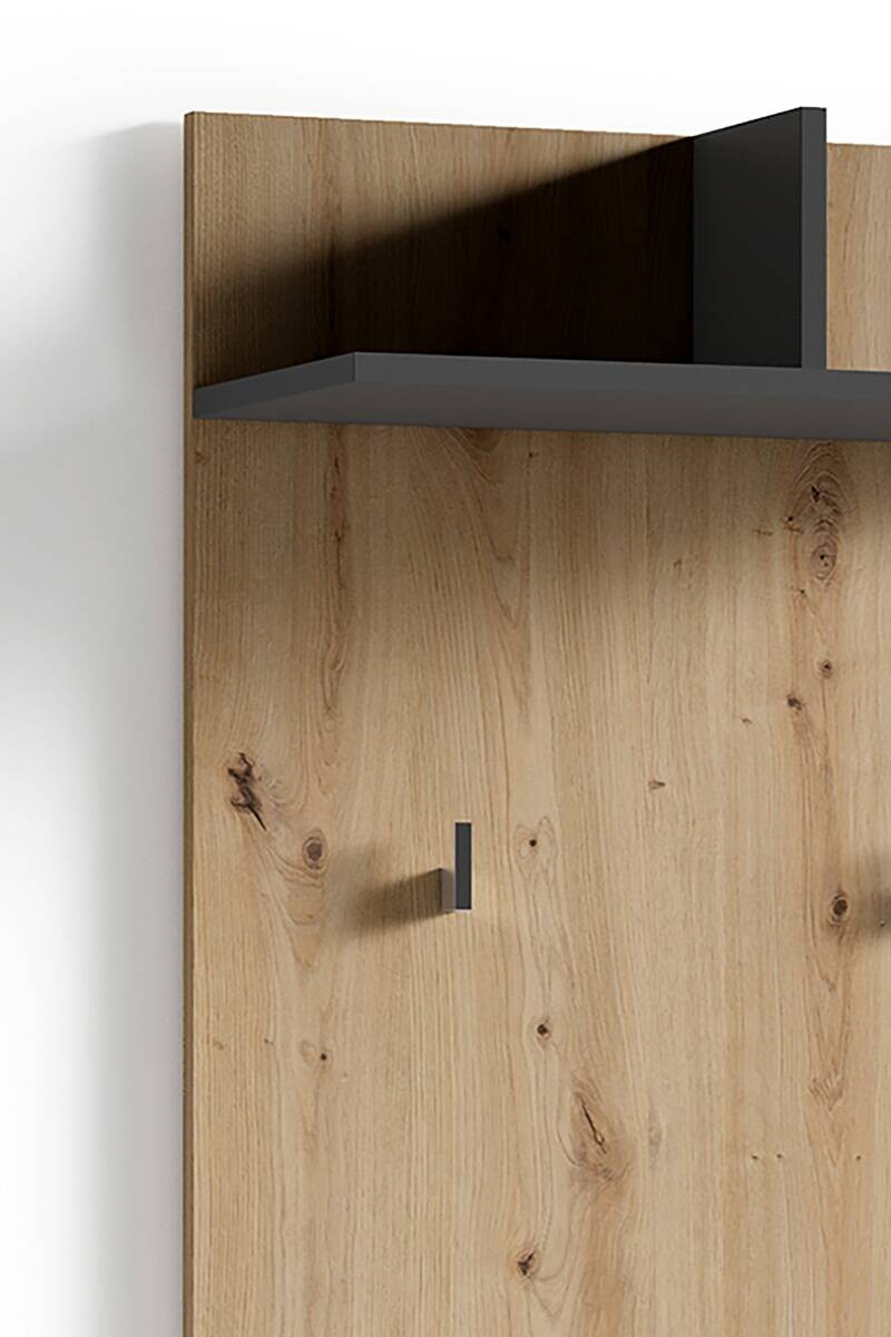 Garderobenset BEN Set 3-tlg. Eiche anthrazit