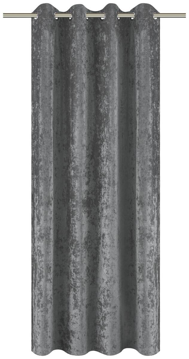 POCOline Ösenvorhang Shiny grau B/L: ca. 135x245 cm