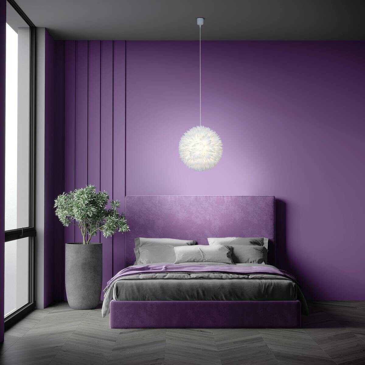 Näve Leuchten Pendelleuchte 7024923 weiß Kunststoff B/H/T: ca. 47x135x47 cm E27 1 Brennstellen