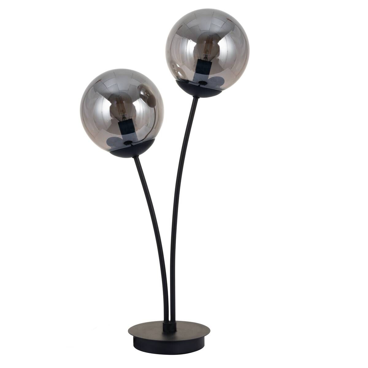 POCOline Tischleuchte Space schwarz Glas B/H/T: ca. 15x60x32 cm E14 2 Brennstellen