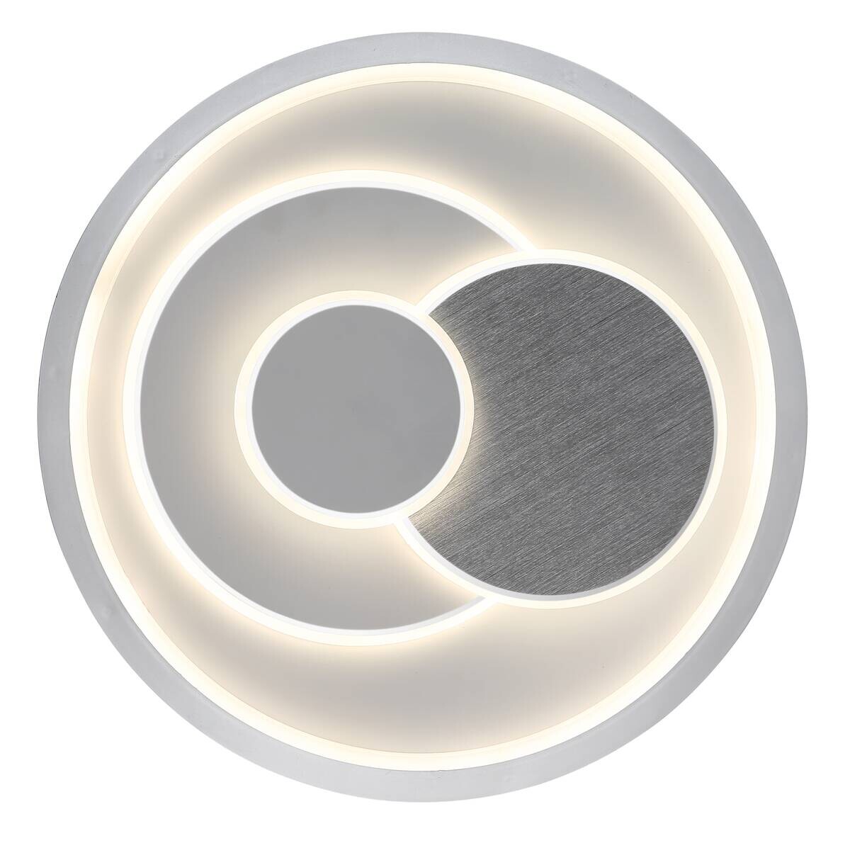 GLOBO LED-Deckenleuchte weiß silber Metall Kunststoff B/D: ca. 7x48 cm