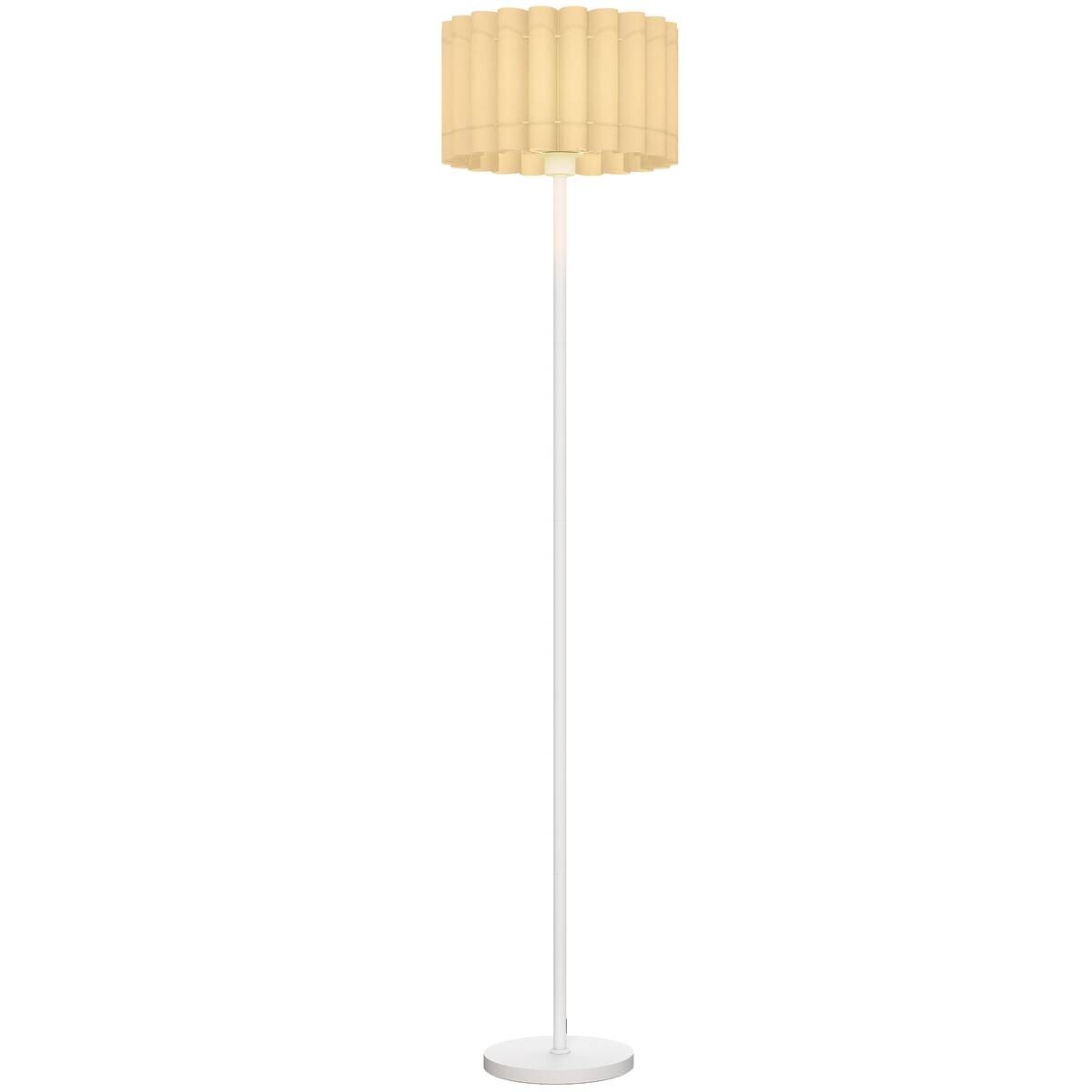 HOMCOM Stehleuchte weiß Metall Kunststoff B/H/L: ca. 35x153x35 cm E27 1 Brennstellen