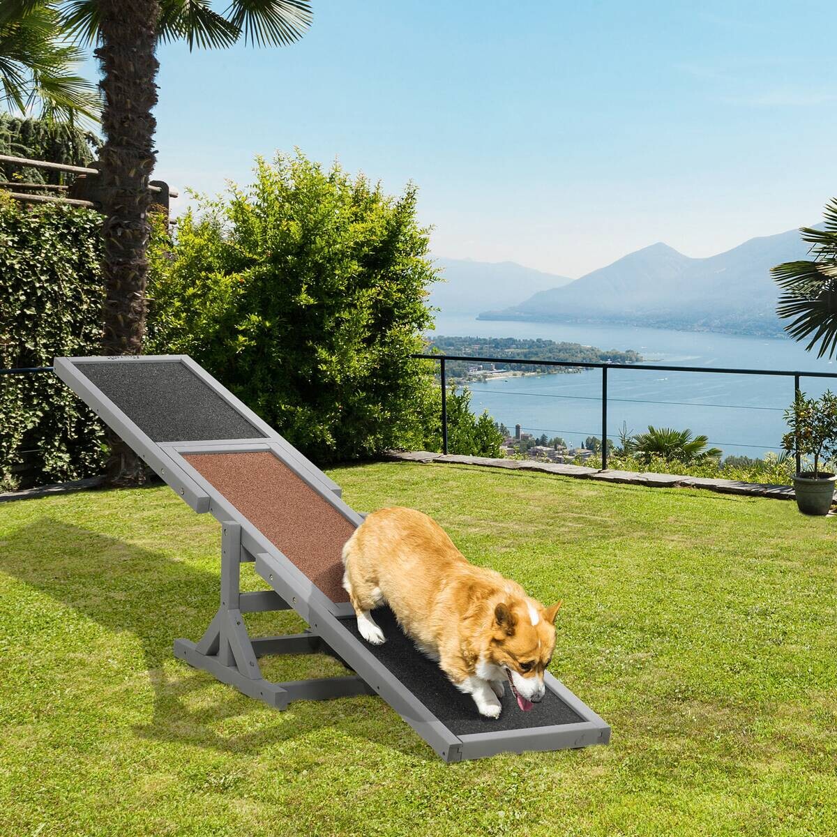 PawHut Hunde-Zubehör grau Polypropylen B/H/L: ca. 30x180x30 cm