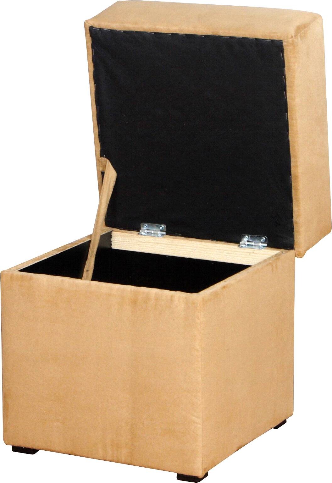 Hocker Anca schwarz B/H/T: ca. 41x43x42 cm
