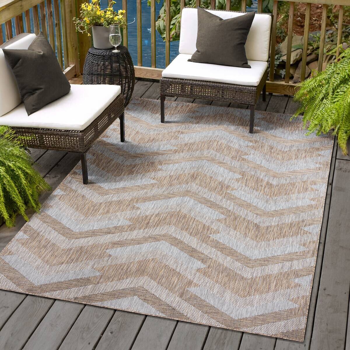 Sanat Outdoorteppich MELISSA braun B/L: ca. 120x170 cm