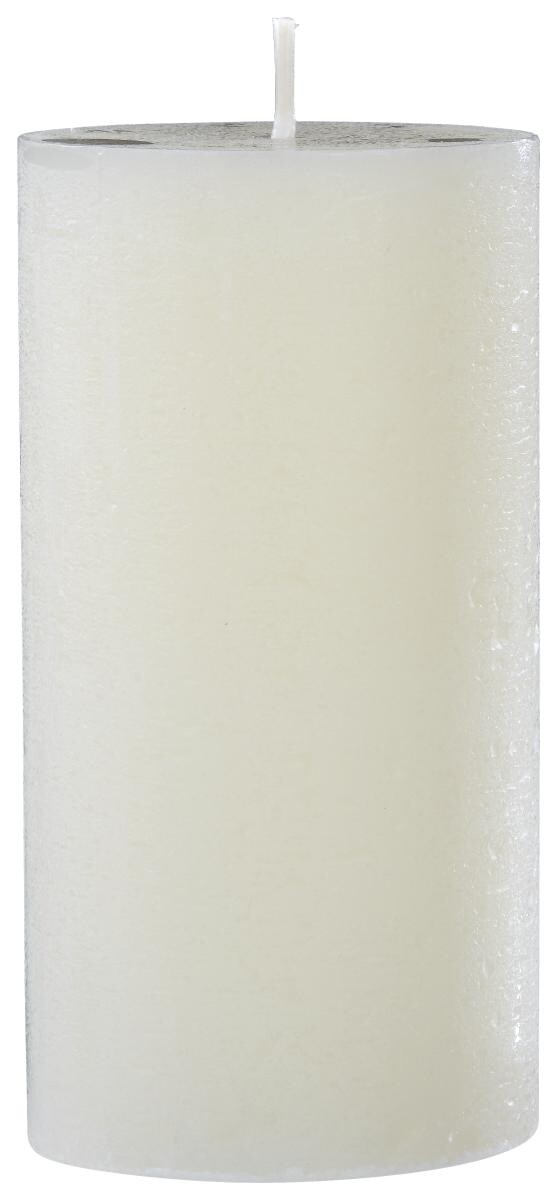 Rustic-Kerze beige B/H/L/D: ca. 6,8x13x6,8x6,8 cm