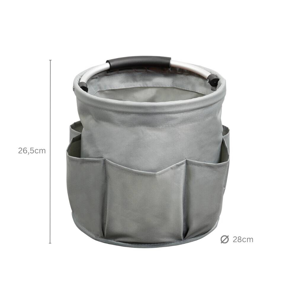 Haushaltshelfer grau Edelstahl B/H/L: ca. 28x26,5x29 cm