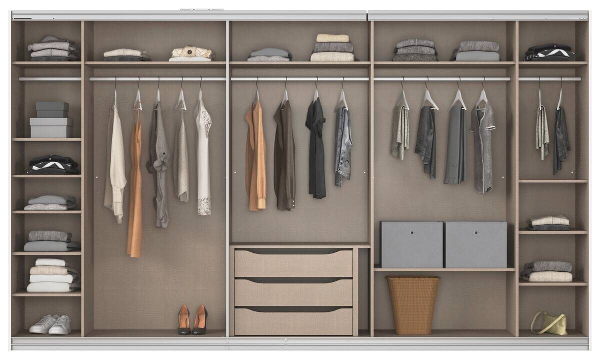 Kleiderschrank Kulmbach Alpinweiß B/H/T: ca. 360x210x62 cm
