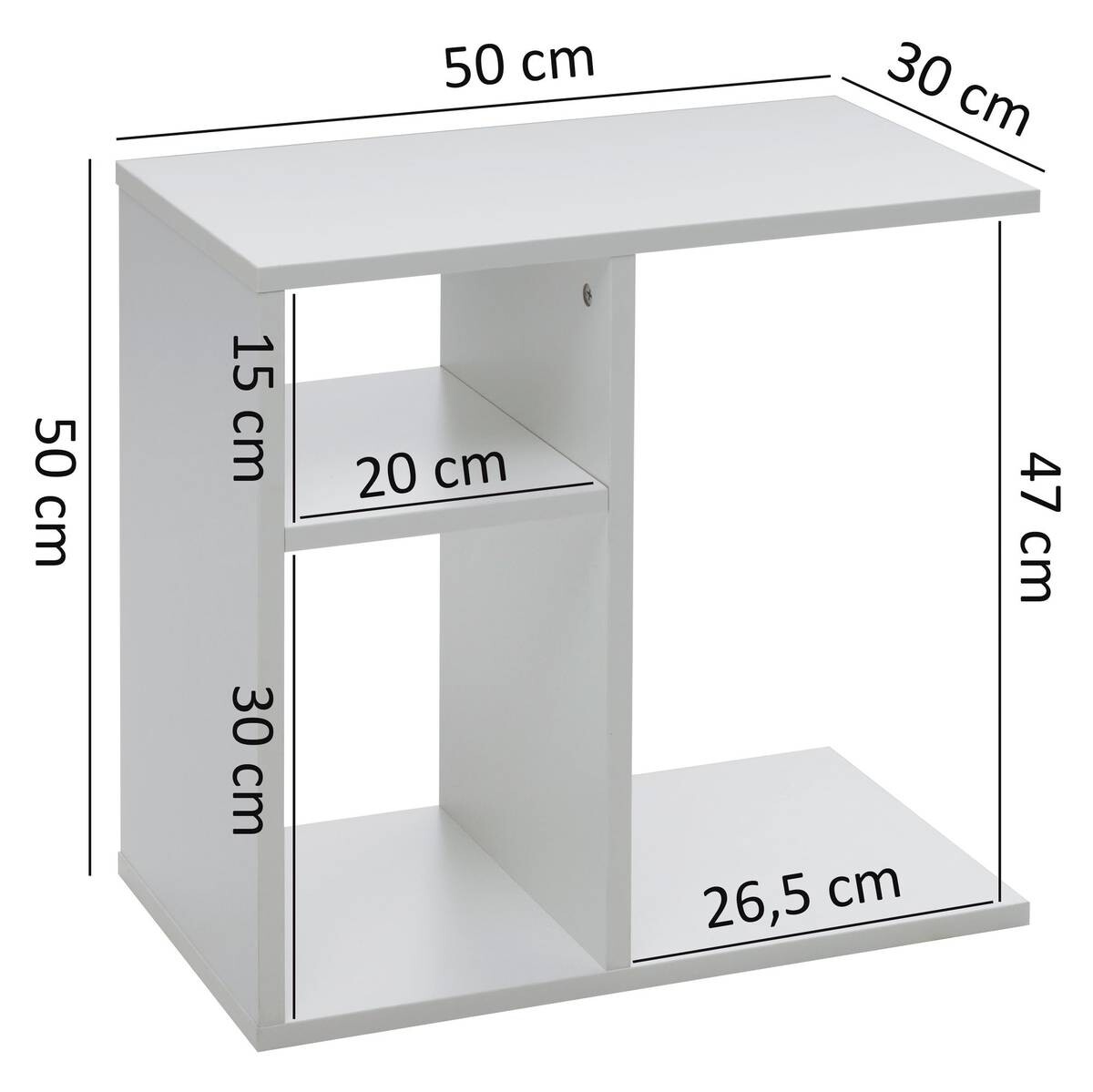 Beistelltisch weiß Holzwerkstoff