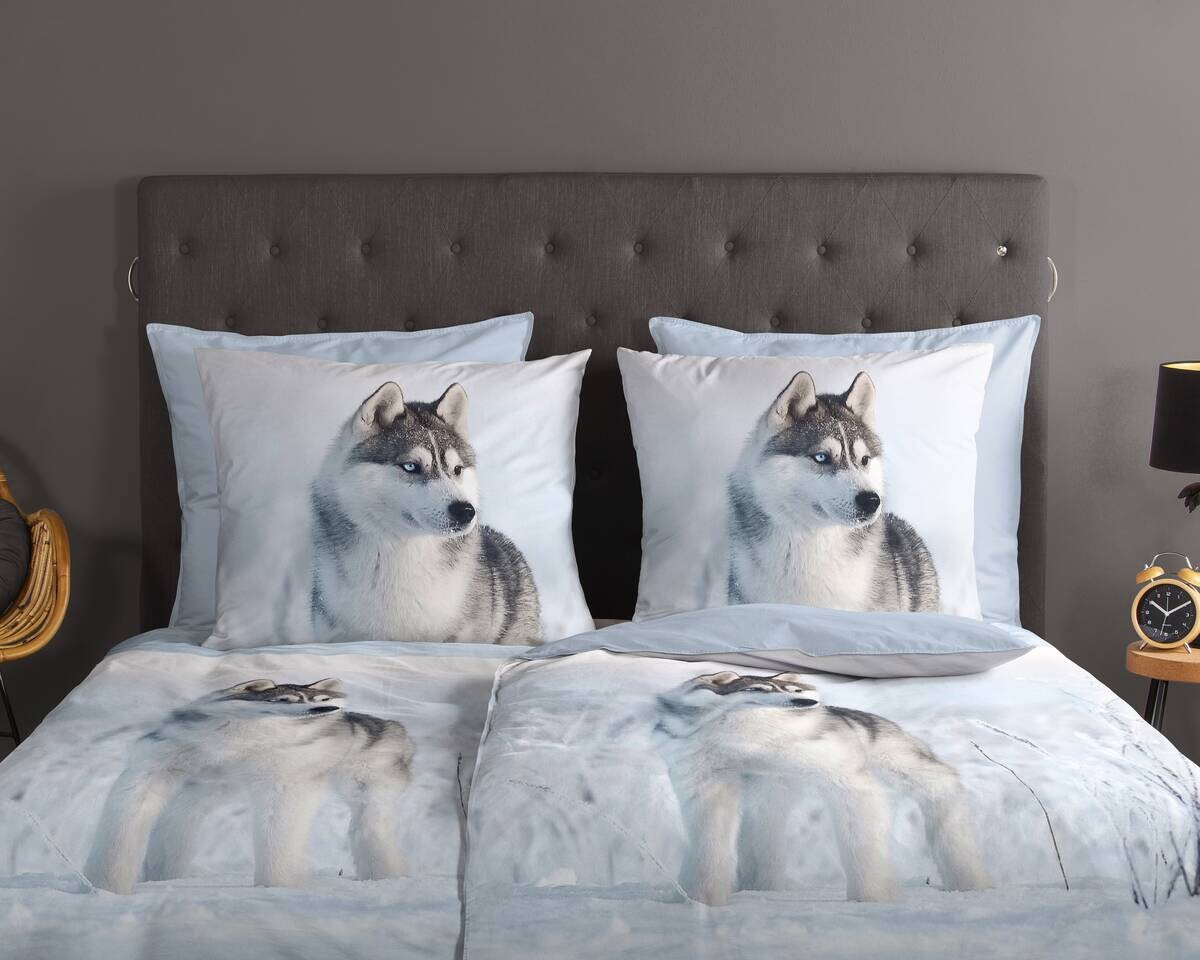 Baumwoll Bettwäsche Saschar blau Baumwolle B/L: ca. 155x220 cm