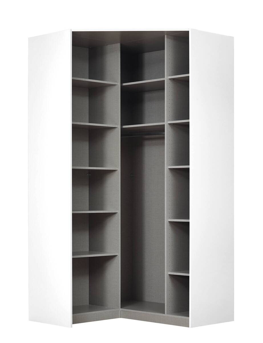 Eckschrank Celle weiß Alpinweiß B/H/T: ca. 117x197x117 cm