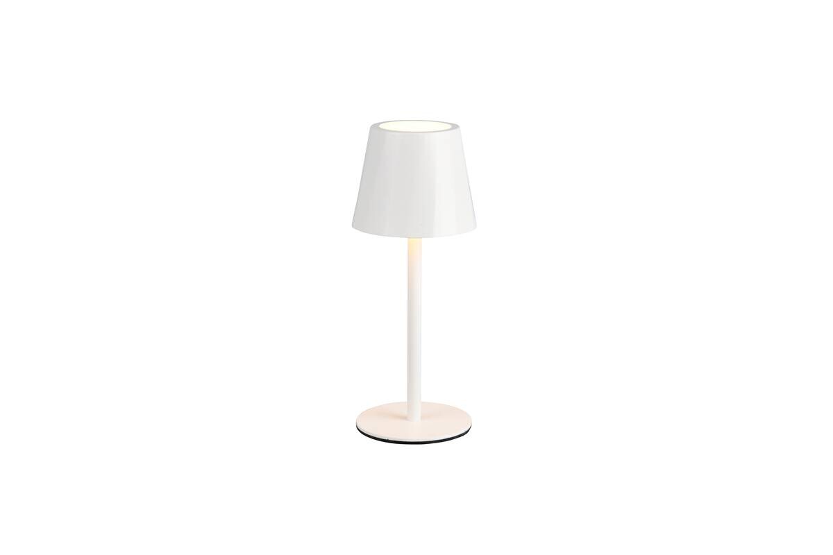 Reality LED Tischleuchte DIAZ weiß Metall H: ca. 21 cm 1 Brennstellen
