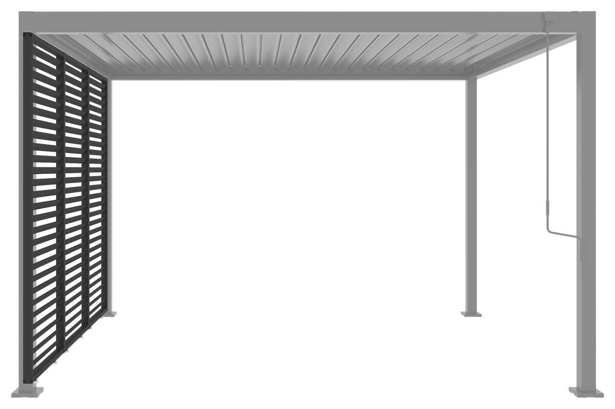 Sichtschutz anthrazit Aluminium B/H/L: ca. 6x226x93 cm