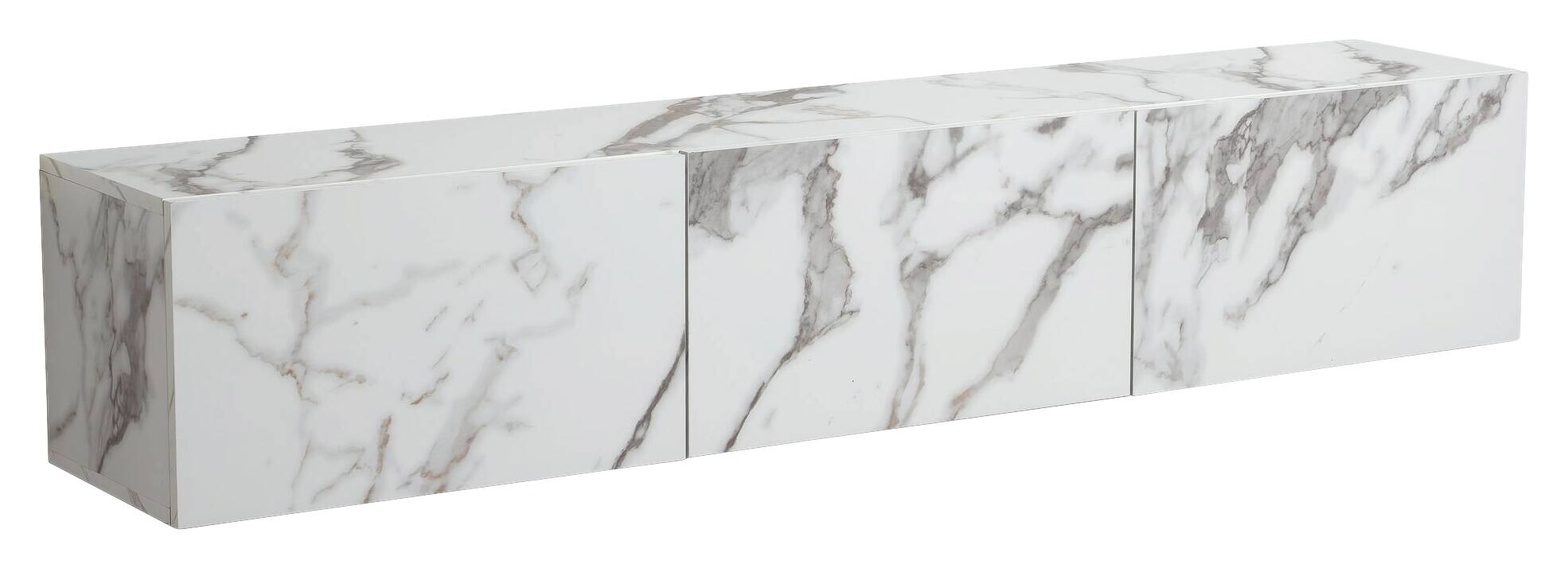 Lowboard weiß Marmor Optik B/H/T: ca. 160x30x30 cm