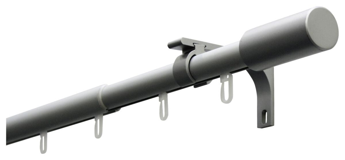 Boviva Stilgarnituren Zylinder silber Metall D: ca. 2,2 cm ausziehbar von ca. 100 bis 190 cm 1.0 Läufe