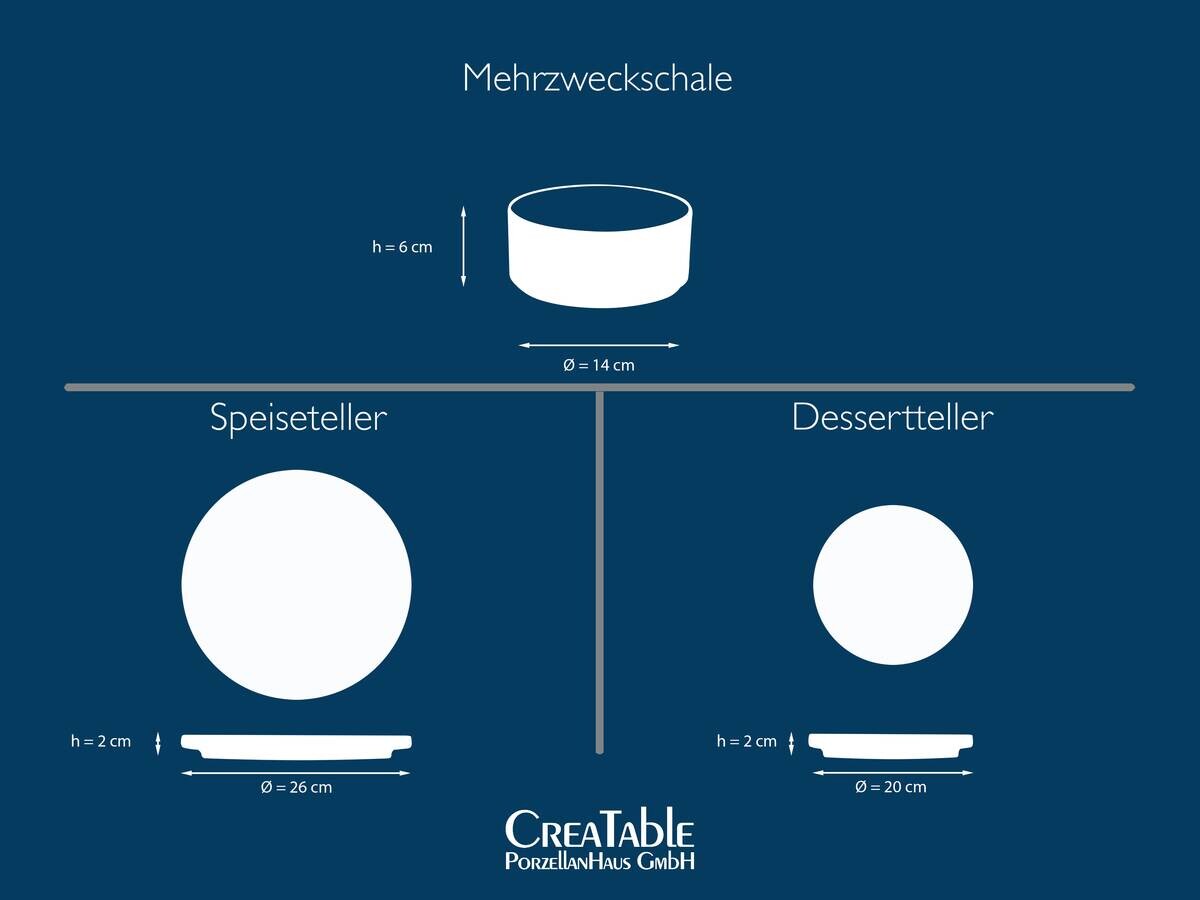 CreaTable Tafelservice Futuro sand Steinzeug 12 tlg.